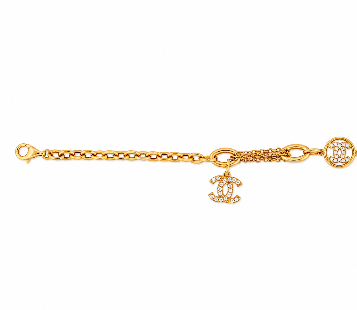 The Coco Bracelet 21k yellow gold CC inspired bracelet