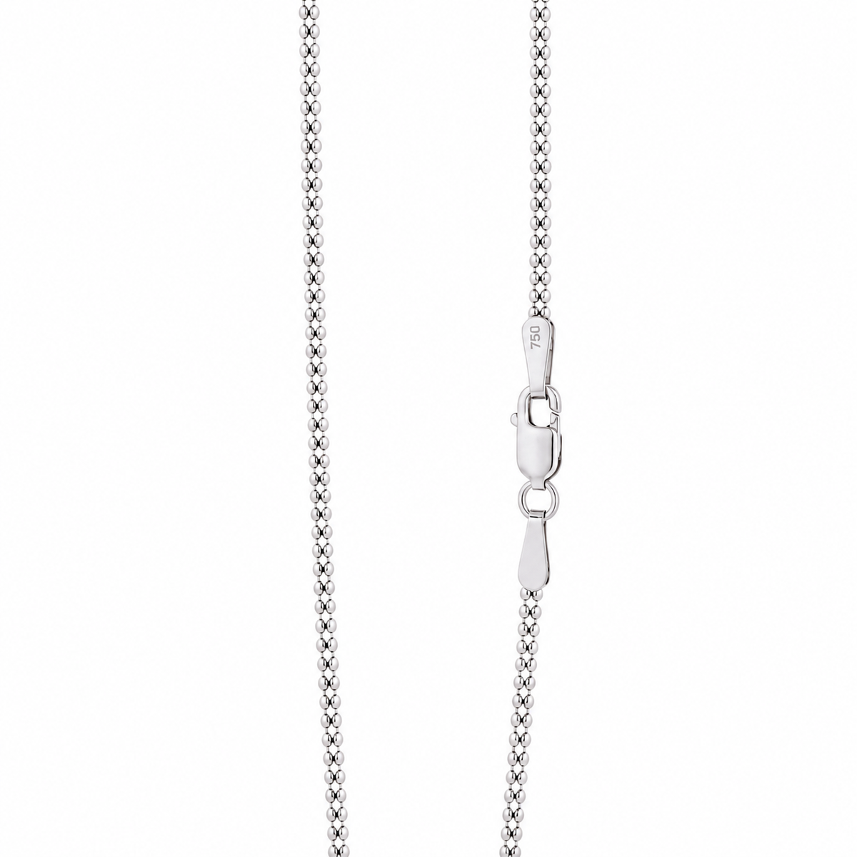 18k white gold vintage heart necklace