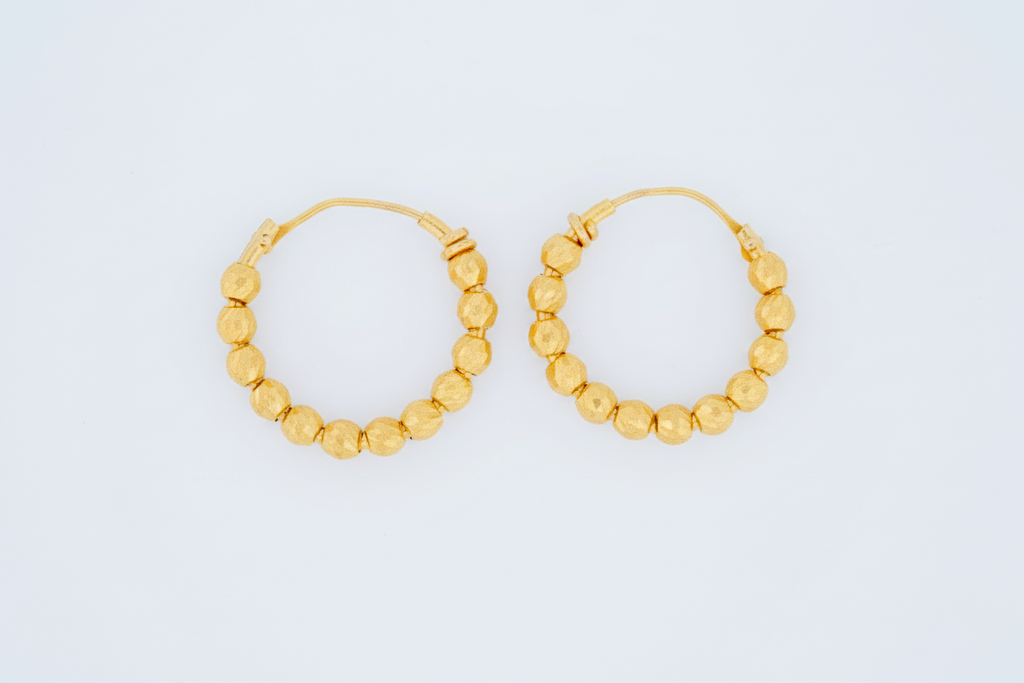 The Saffron Bead Hoops