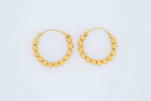 The Saffron Bead Hoops