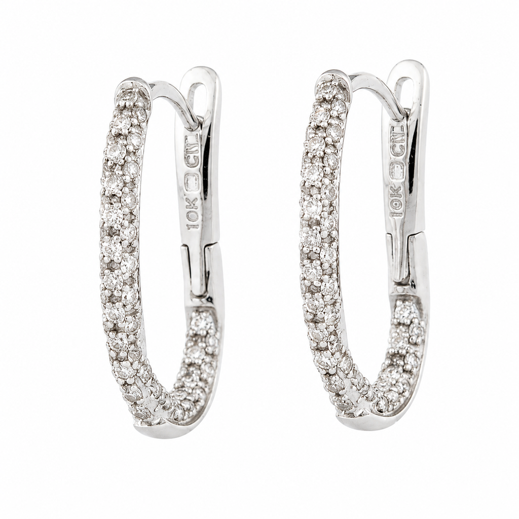 The Diamond Hoop Earrings