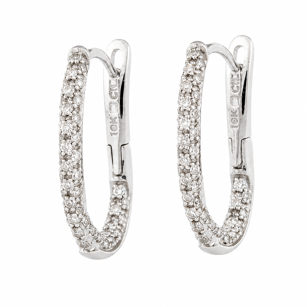 The Diamond Hoop Earrings