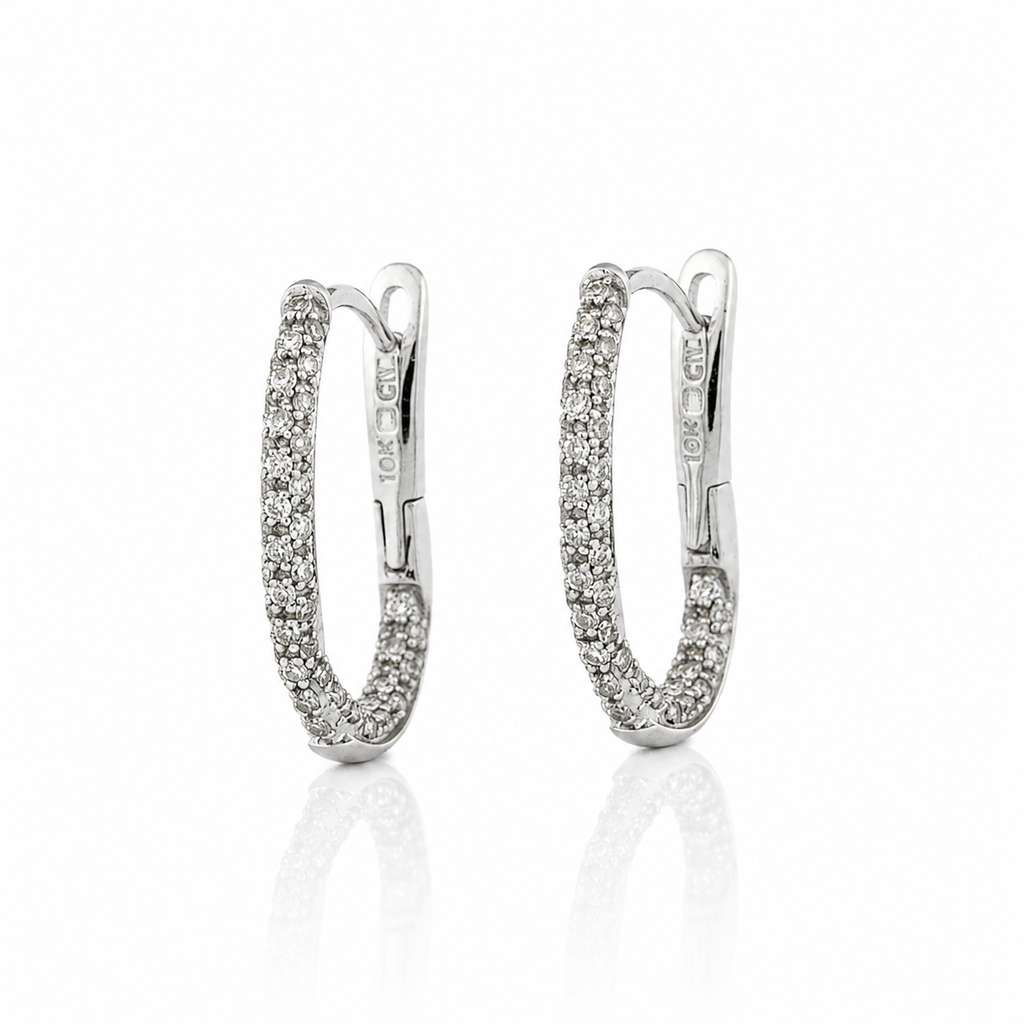 The Diamond Hoop Earrings