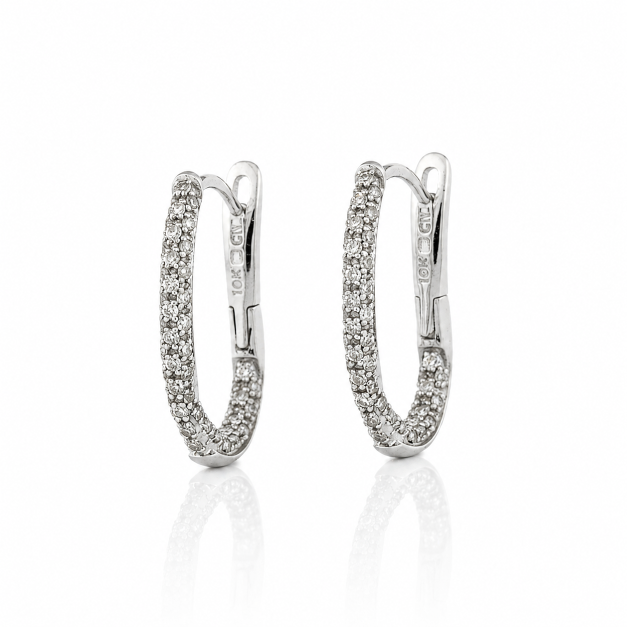 The Diamond Hoop Earrings