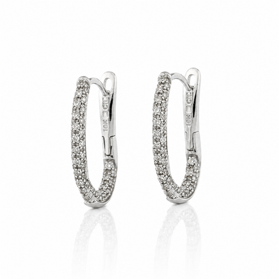 The Diamond Hoop Earrings