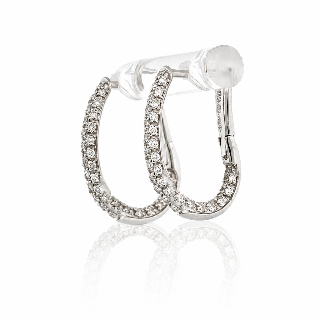 The Diamond Hoop Earrings