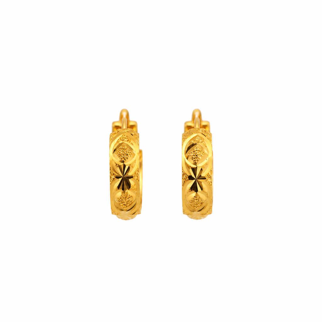 The Lumina Hoops 21k yellow gold earrings