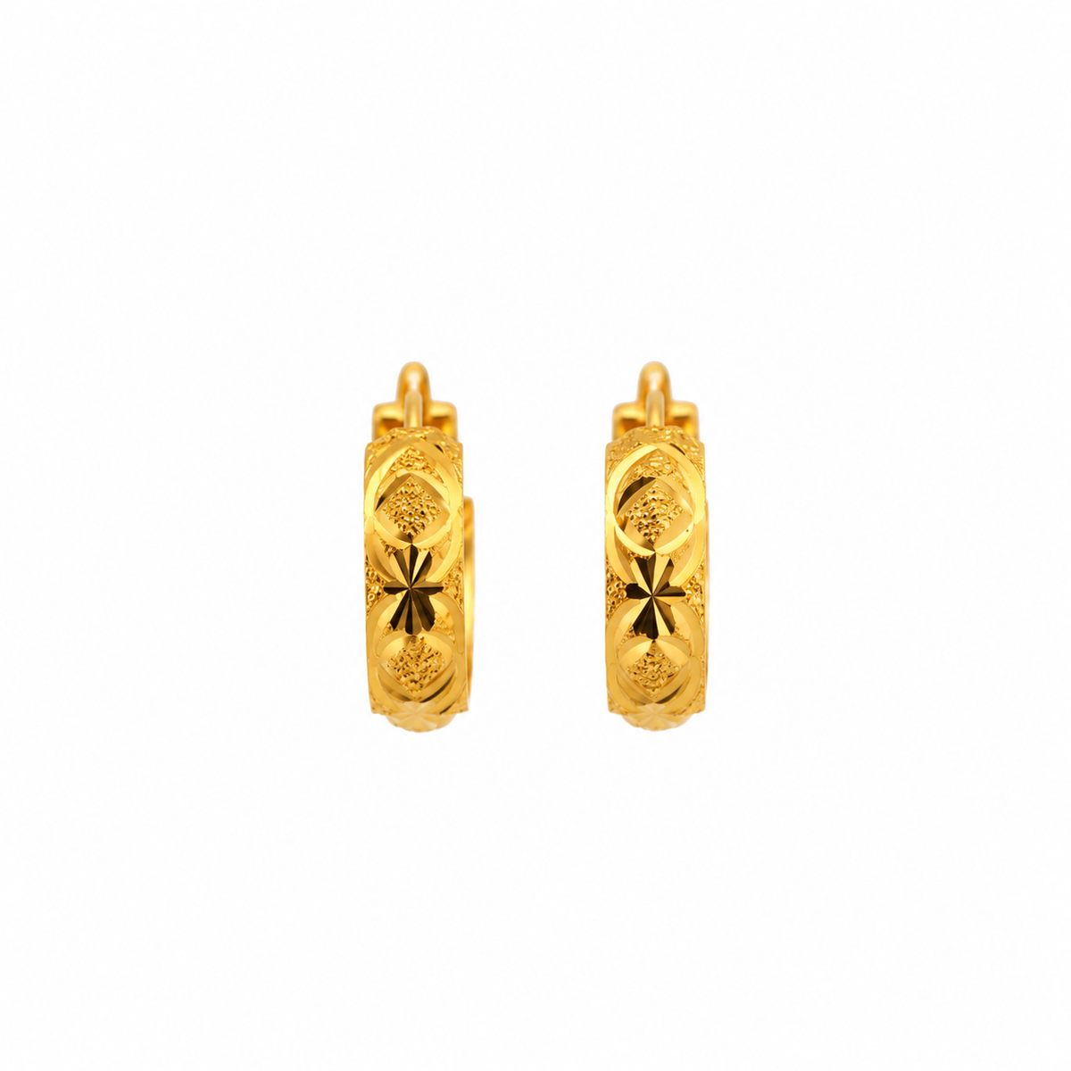 The Lumina Hoops 21k yellow gold earrings