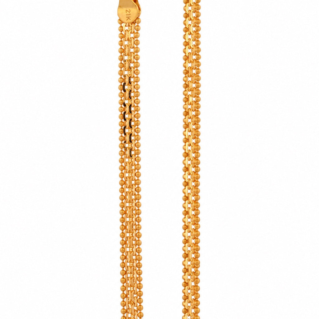 21k yellow gold Gilded Row chain