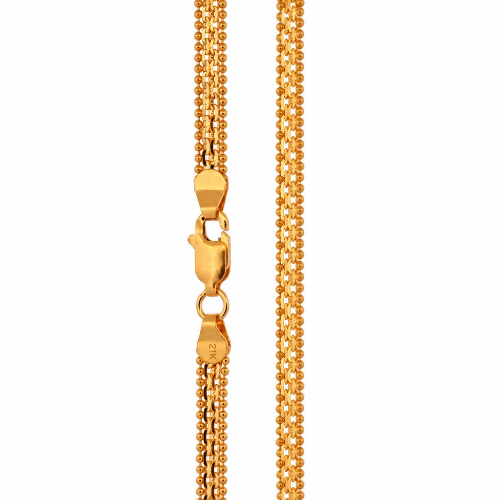 21k yellow gold Gilded Row chain
