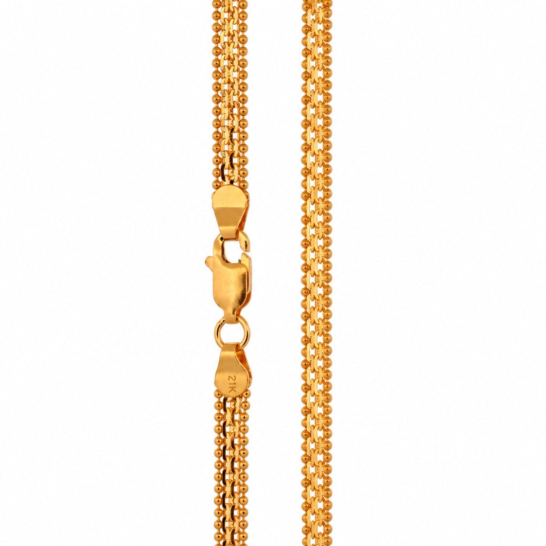 21k yellow gold Gilded Row chain