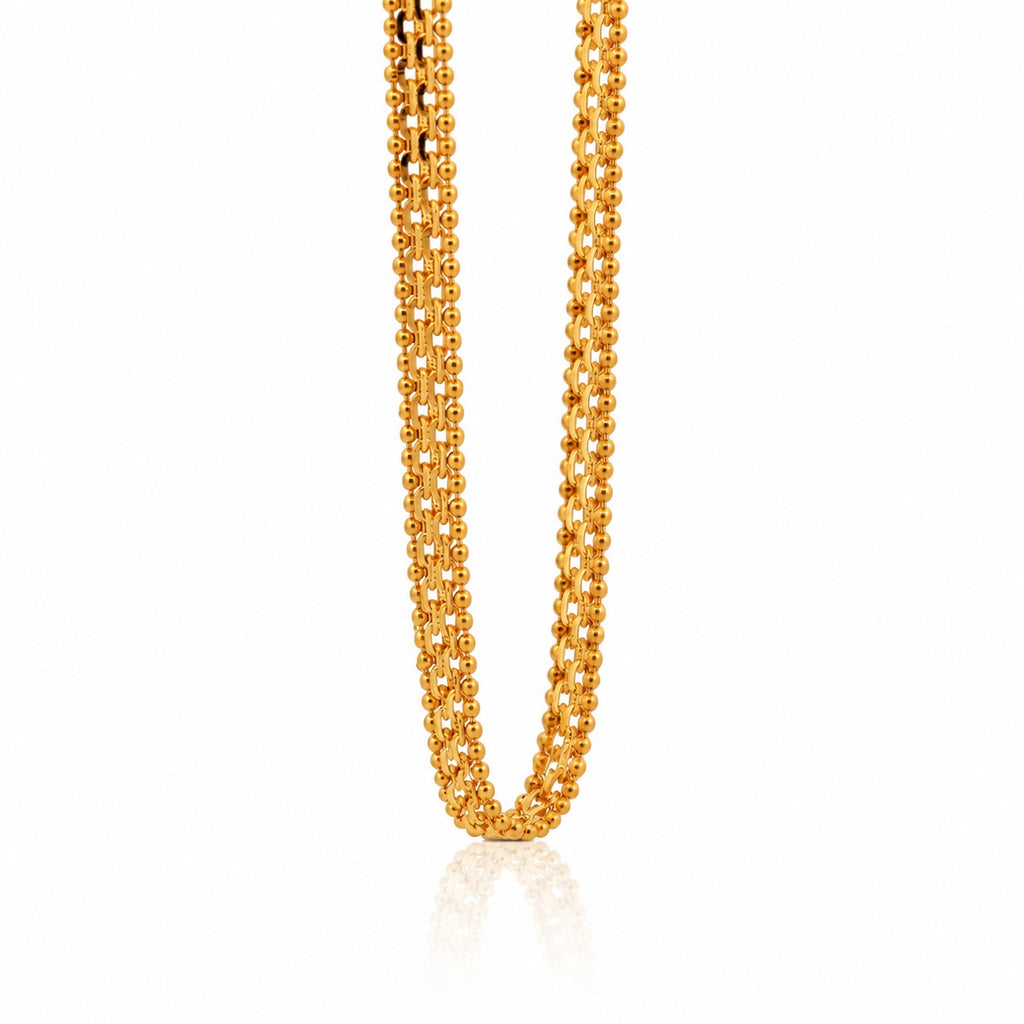 21k yellow gold Gilded Row chain