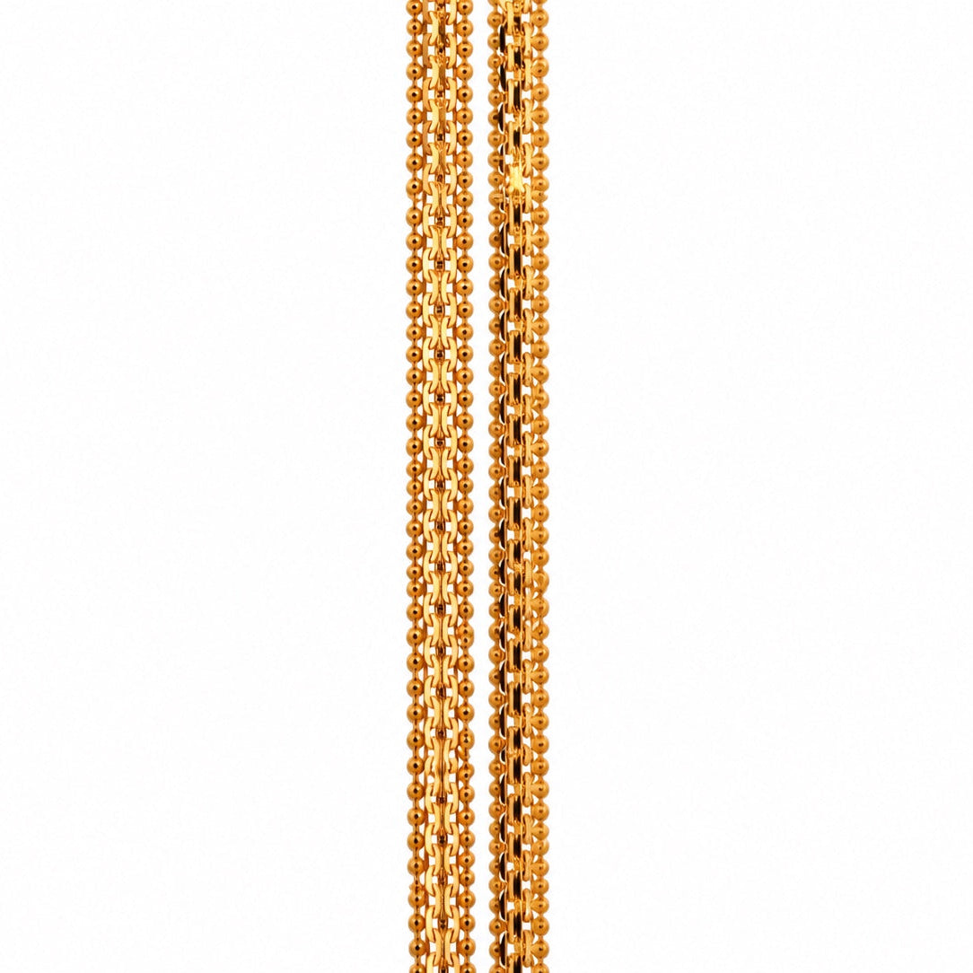 21k yellow gold Gilded Row chain