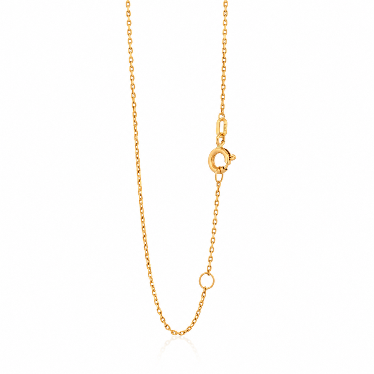 18k yellow gold infinity lariat necklace