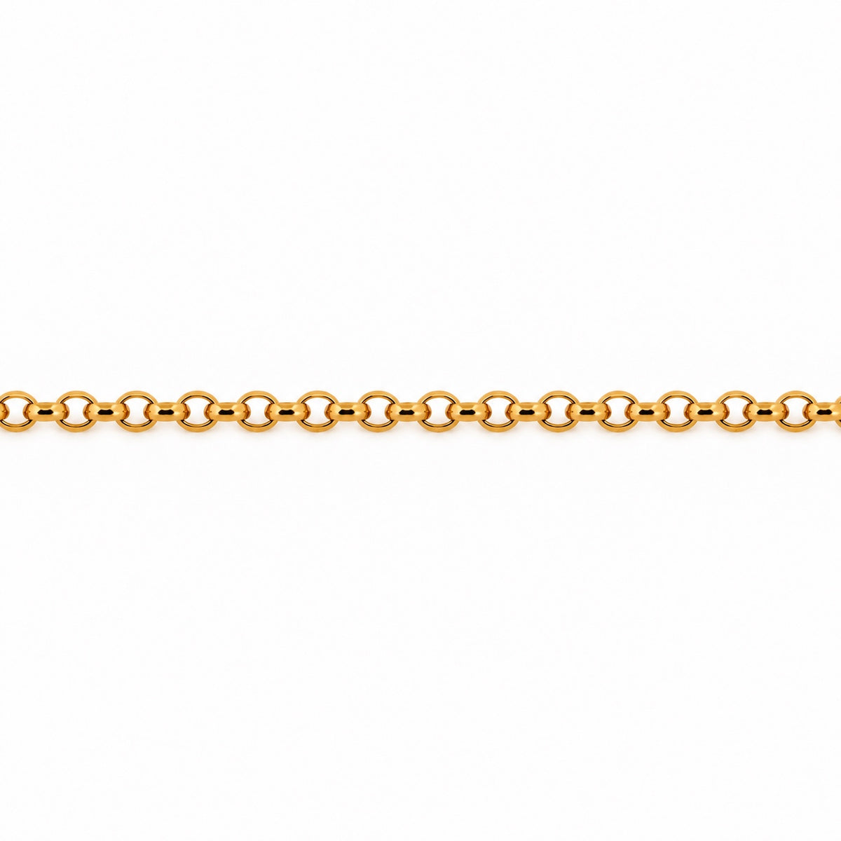 21k yellow gold rolo bracelet
