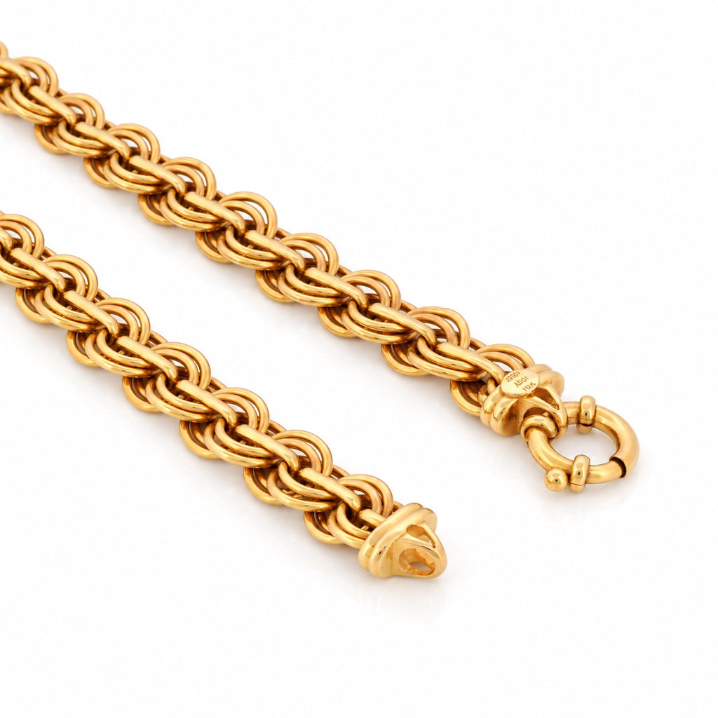 The Torino Chain 14k yellow gold Chino style chain