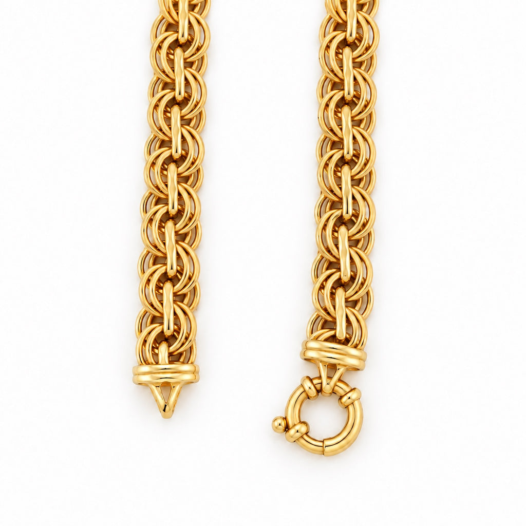 The Torino Chain 14k yellow gold Chino style chain