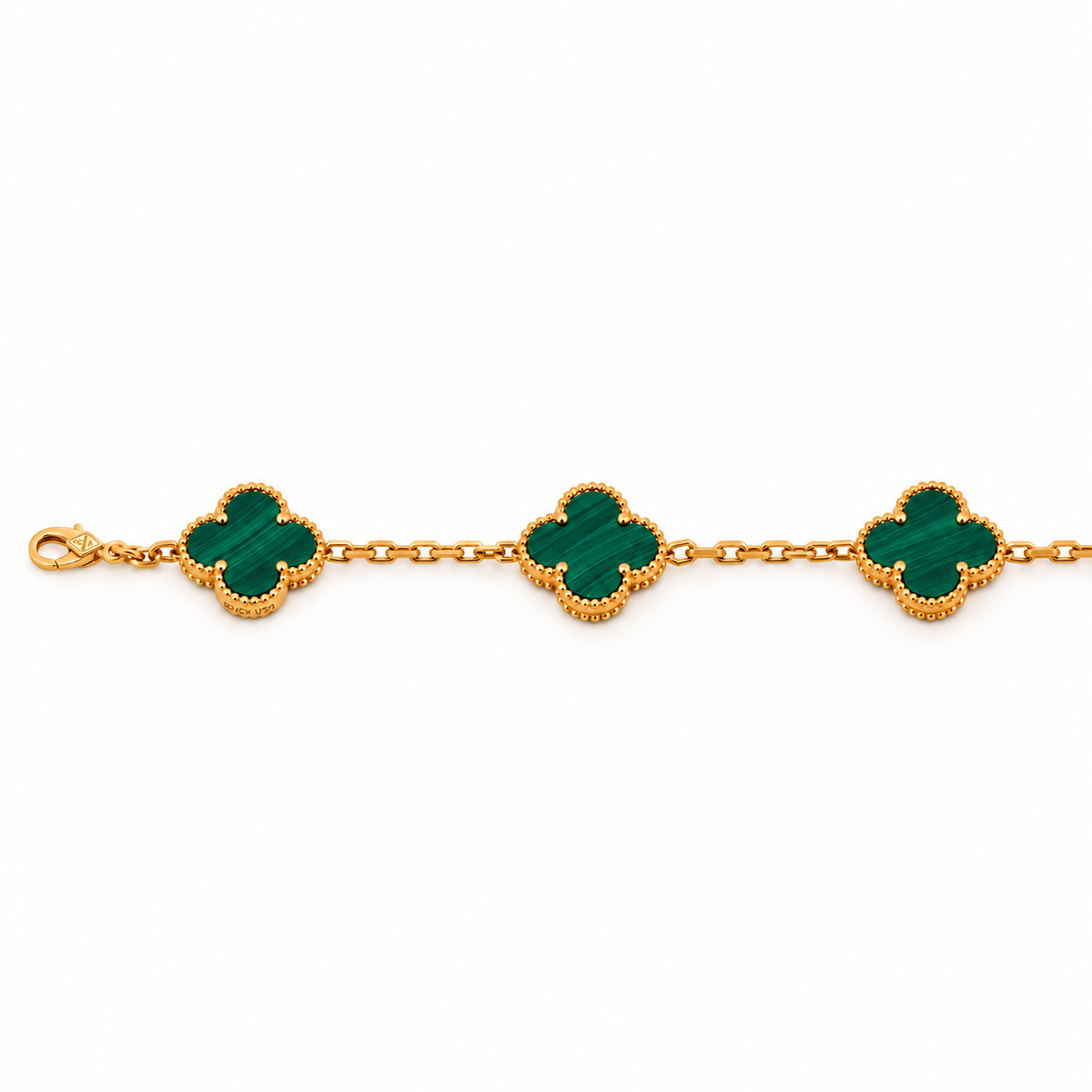 The Verdelle Bracelet 18k yellow gold genuine malachite